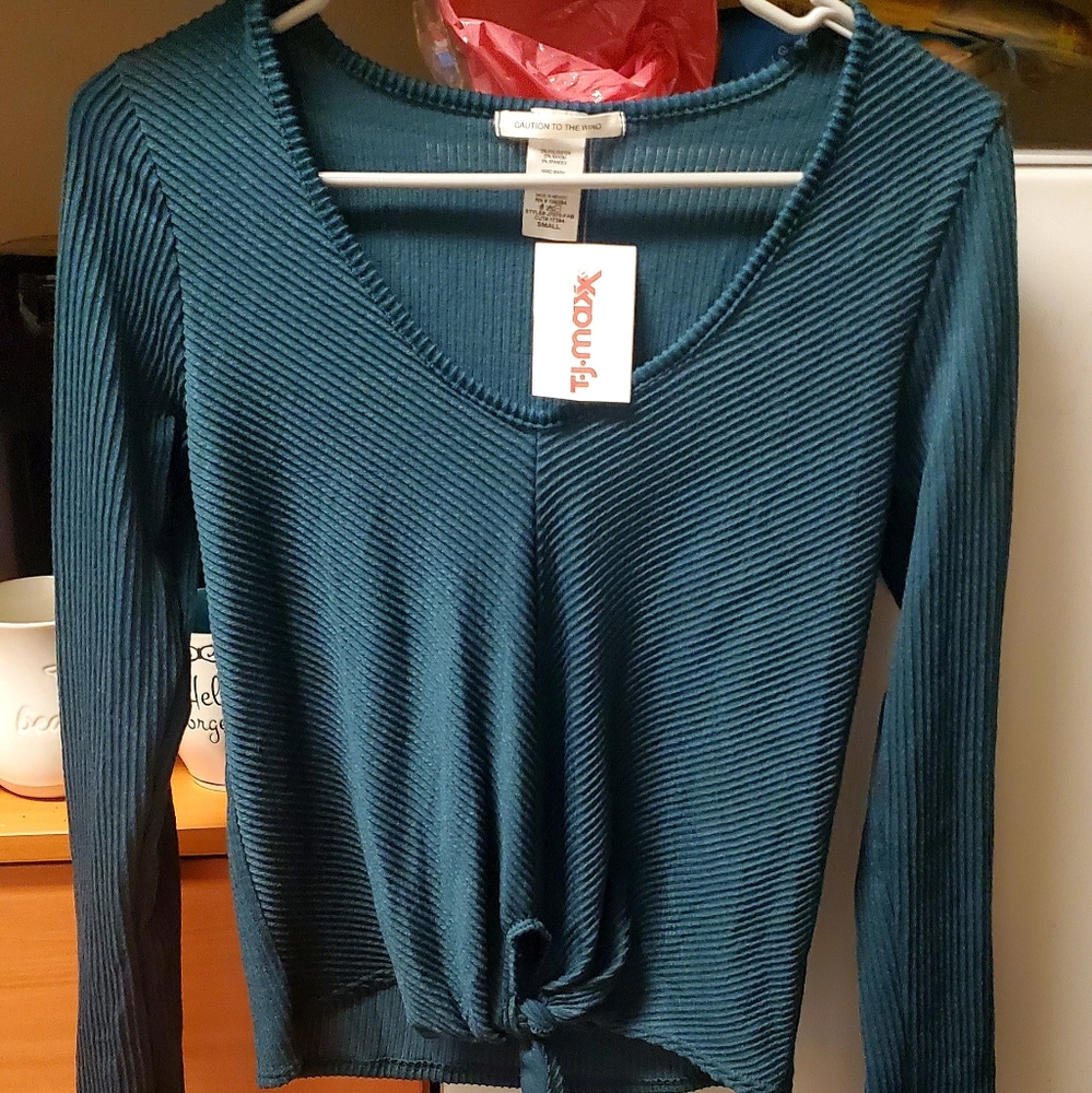Blue Tie Sweater